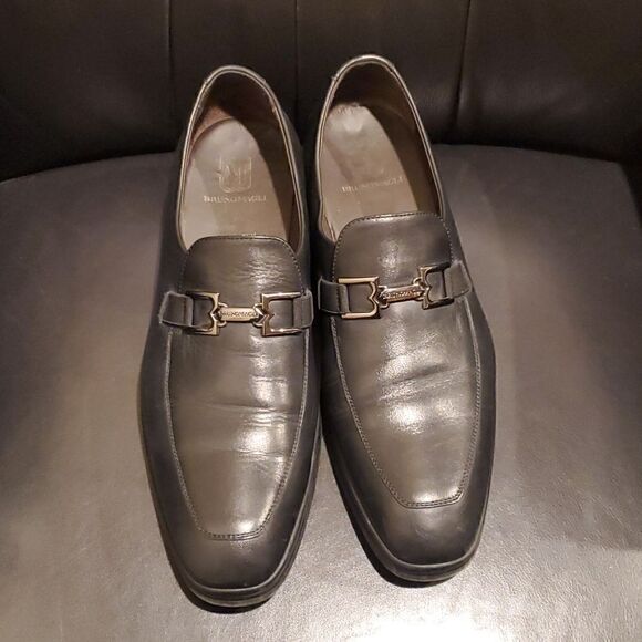 BRUNO MAGLI  Black Leather Mens Loafers - Size 11 1/2 - Picture 2 of 9